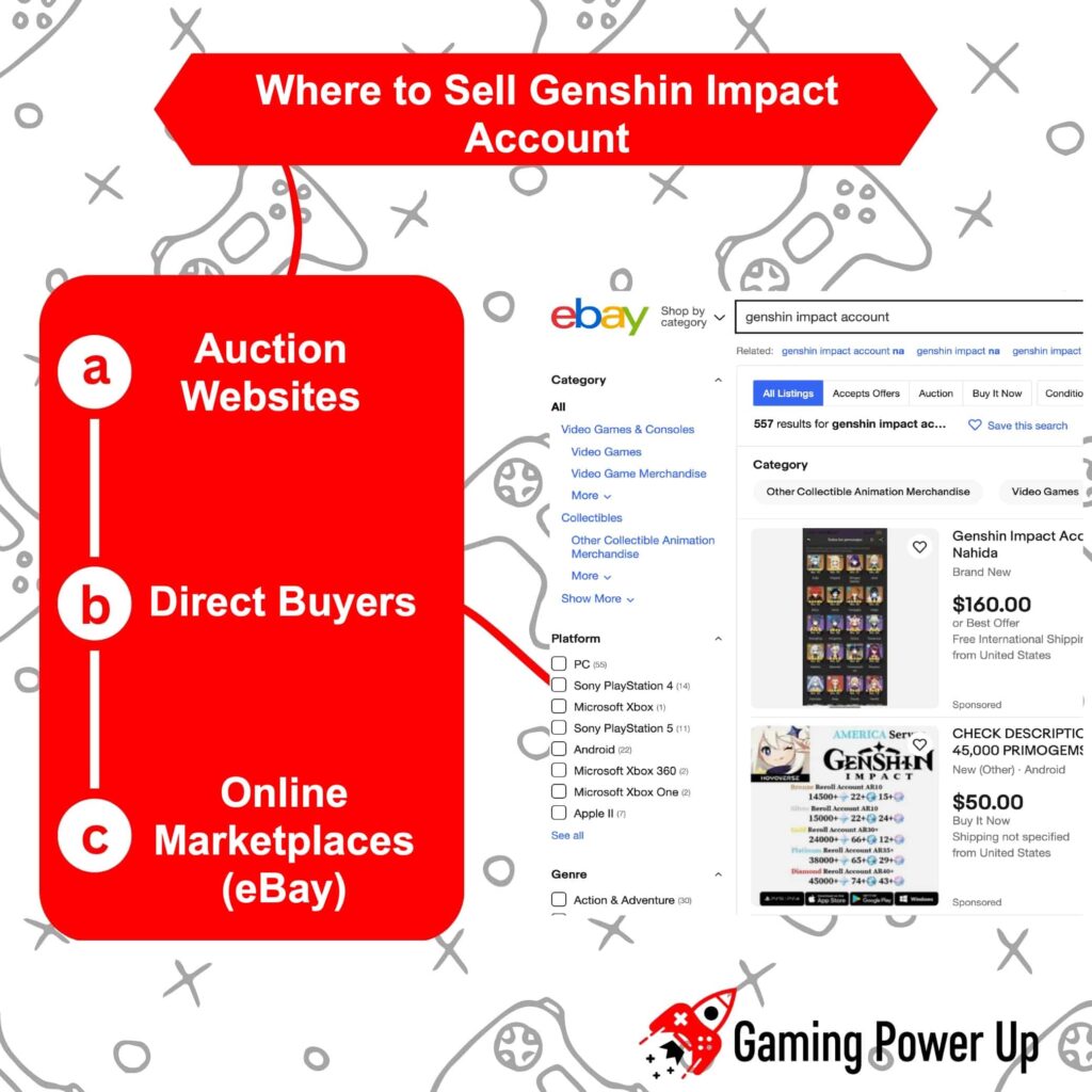 where to sell genshin impact account