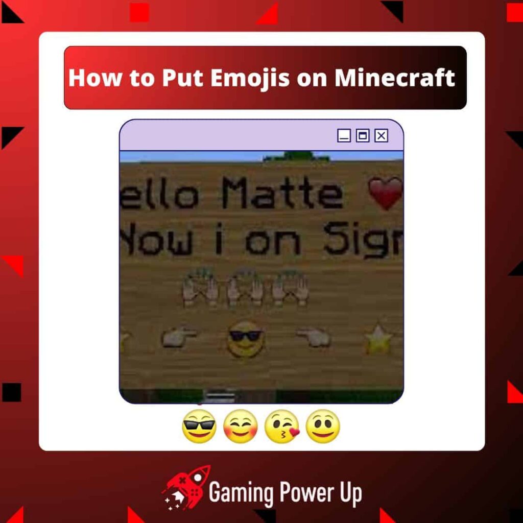 how to use Emojis on Minecraft