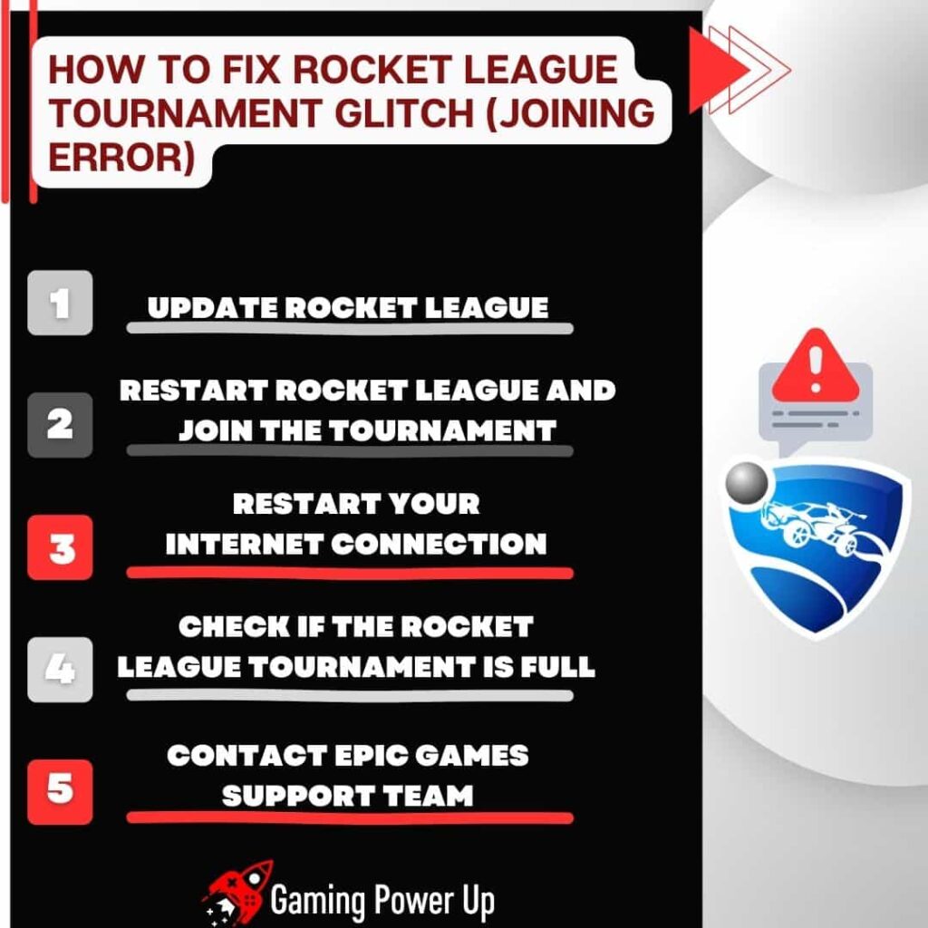 How to Fix Rocket League Tournament joining Error