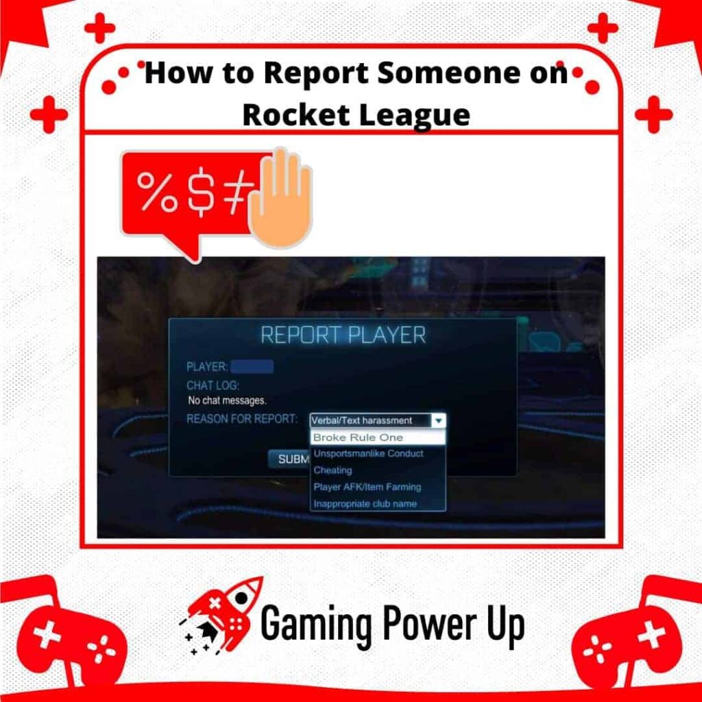 how to report someone on Rocket League
