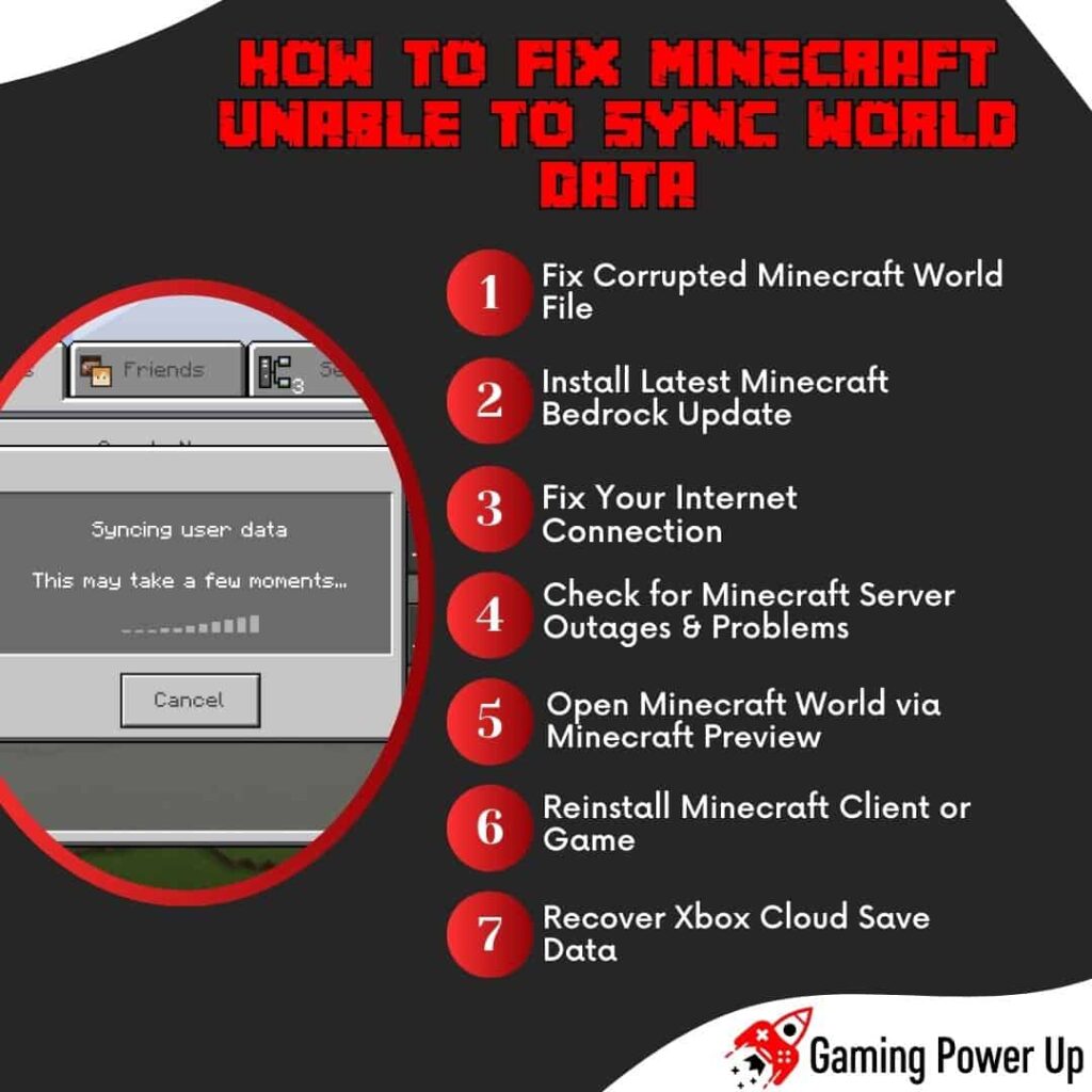 How to Fix Minecraft Unable to Sync World Data