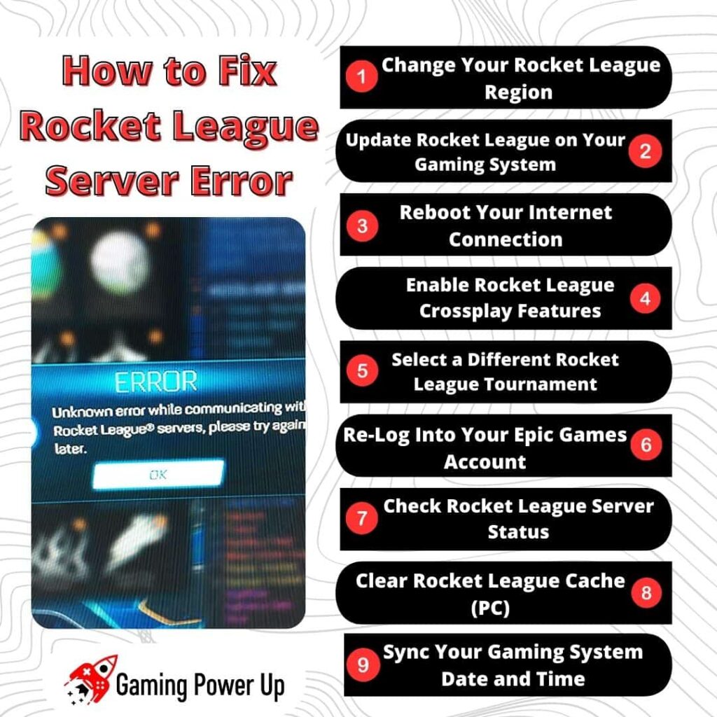 How to Fix Rocket League Server Error