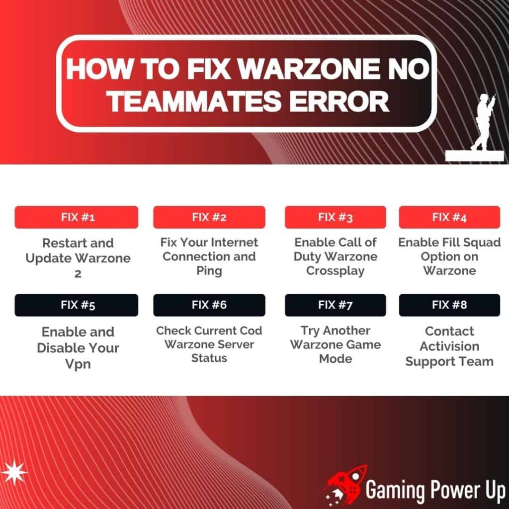 How to Fix Warzone No Teammates Error
