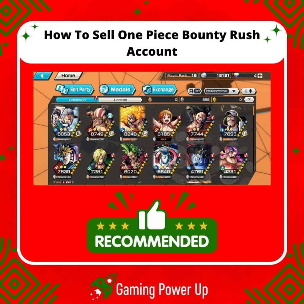 how to sell ONE PIECE Bounty Rush account