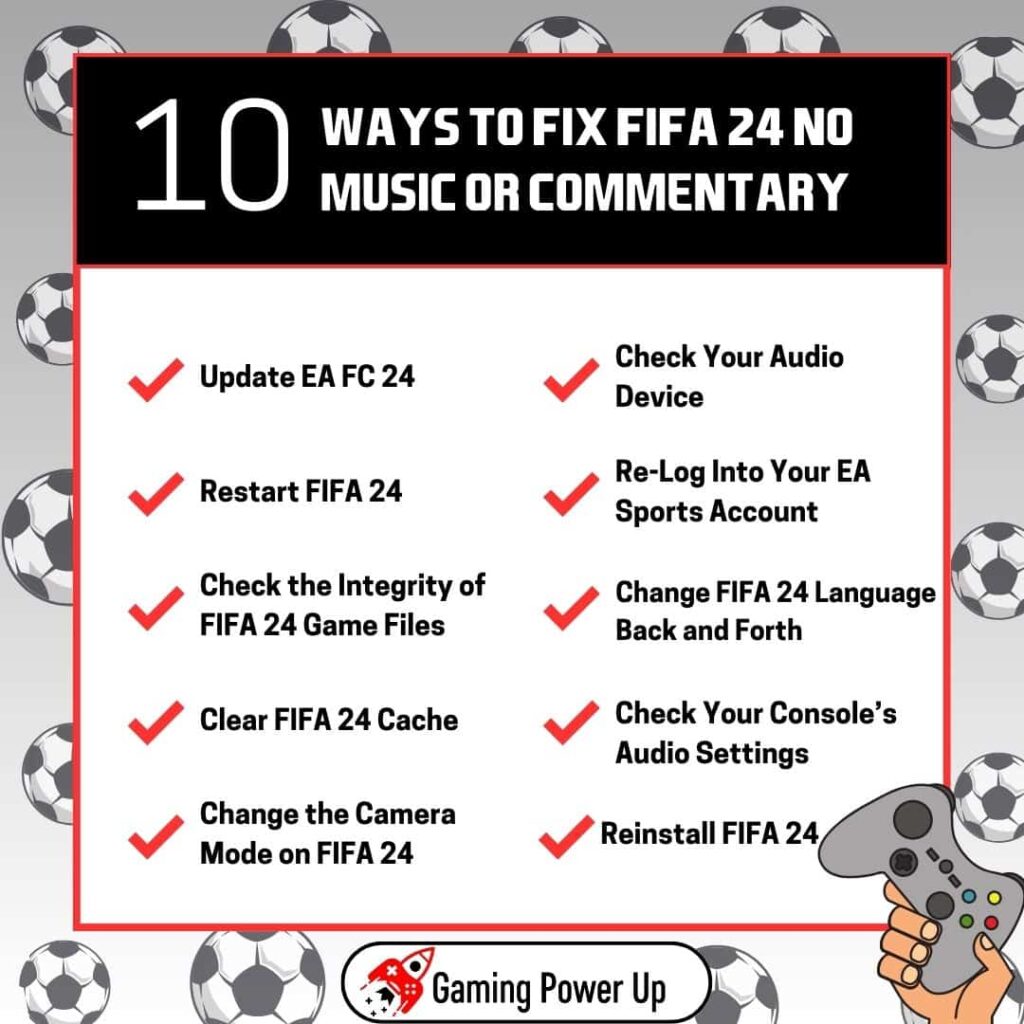 Ways to Fix FIFA 24 No Music or Commentary